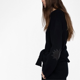Cara Elbow Patch Knitted Sweater