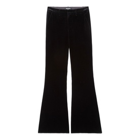 Prevy Velour Tailored Flared Trousers