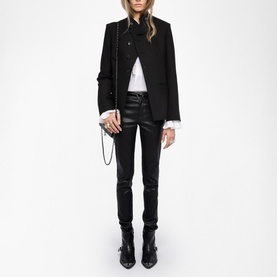 Verysa Rhinestone Logo Blazer