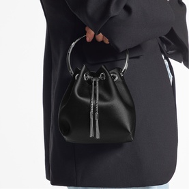 Bon Bon Satin Bucket Bag