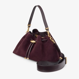 Cinch Medium Suede Shoulder Bag