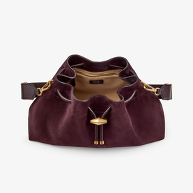 Cinch Medium Suede Shoulder Bag
