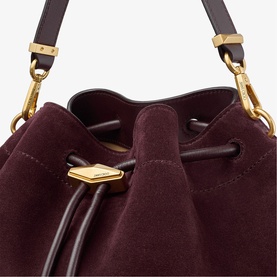 Cinch Medium Suede Shoulder Bag
