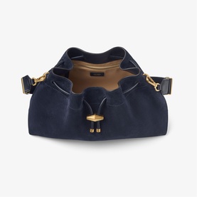 Cinch Medium Suede Shoulder Bag