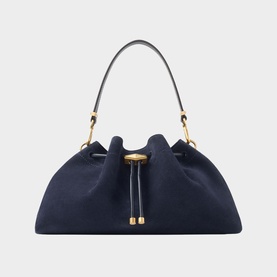 Cinch Medium Suede Shoulder Bag