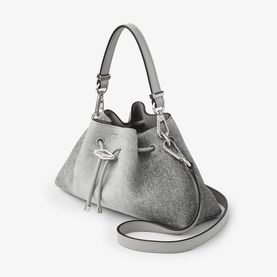 Cinch Small Denim Suede Shoulder Bag