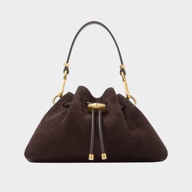 Cinch Small Suede Shoulder Bag