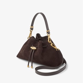Cinch Small Suede Shoulder Bag