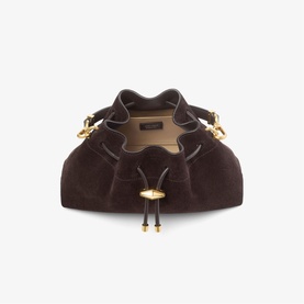 Cinch Small Suede Shoulder Bag