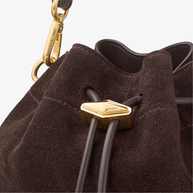 Cinch Small Suede Shoulder Bag
