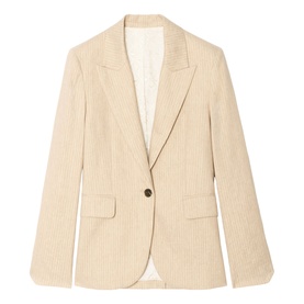 Vavy Pinstripe Single-Breasted Blazer