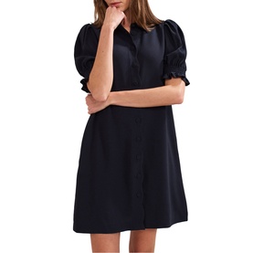 Candice Scallop Mini Shirt Dress