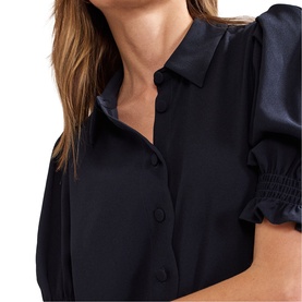 Candice Scallop Mini Shirt Dress
