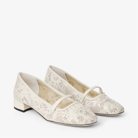 Elisa Perforated Lace Ballet Flats