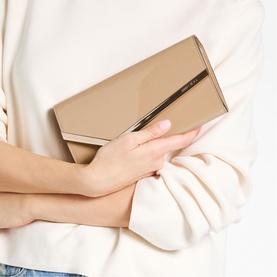 Emmie Patent Leather Clutch