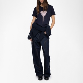 Walk Rhinestone Heart T-Shirt