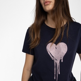 Walk Rhinestone Heart T-Shirt