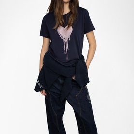 Walk Rhinestone Heart T-Shirt