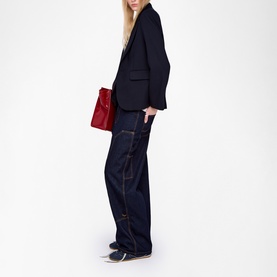 Vavy Rhinestone Logo Blazer
