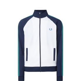 Contrast Stripe Logo Zip Sweatshirt