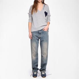 Mikyz Heart V-Neck Sweater