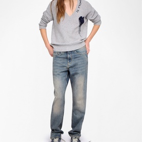 Mikyz Heart V-Neck Sweater
