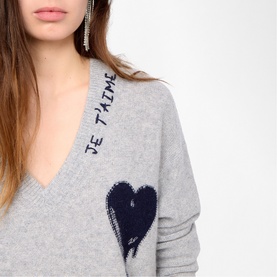 Mikyz Heart V-Neck Sweater