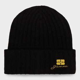Future Logo Ribbed Knit Beanie Hat