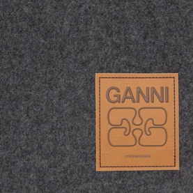 Logo Patch Tassel Wrap Scarf