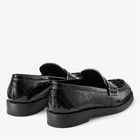 Ivy Croc-Embossed Loafers