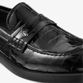Ivy Croc-Embossed Loafers