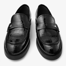 Ivy Croc-Embossed Loafers