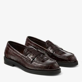 Ivy Croc-Embossed Loafers