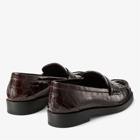 Ivy Croc-Embossed Loafers
