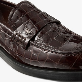 Ivy Croc-Embossed Loafers
