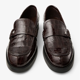 Ivy Croc-Embossed Loafers