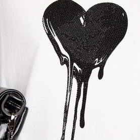 Walk Embellished Heart T-Shirt