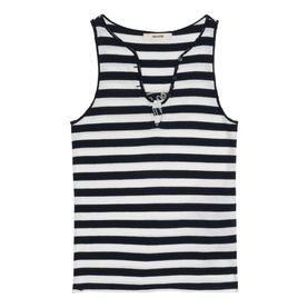 Tif Logo Striped Tank Top
