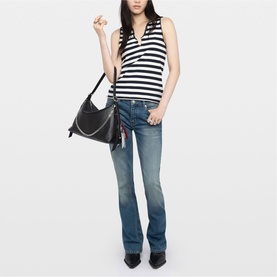 Tif Logo Striped Tank Top