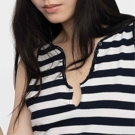 Tif Logo Striped Tank Top