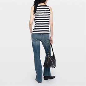 Tif Logo Striped Tank Top