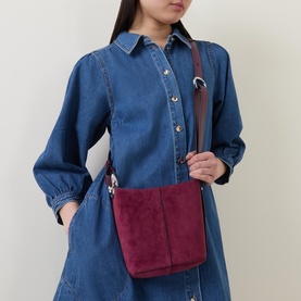 Halo Suede Mini Bucket Bag