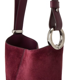 Halo Suede Mini Bucket Bag