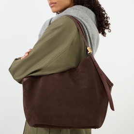 Deco Tulip Small Suede Tote Bag