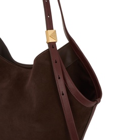 Deco Tulip Small Suede Tote Bag