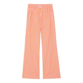 Poma Logo Striped Straight Leg Trousers