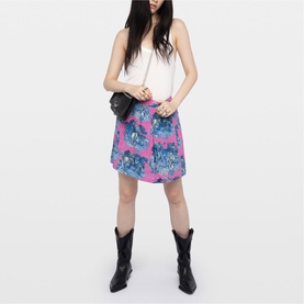 Jadys Printed Mini Flared Skirt