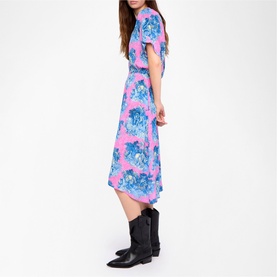Riaz Printed Flared Dress
