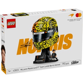 LEGO McLaren Mastercard F1 Team Lando Norris Helmet set 43023, multicoloured buildable helmet with mini figure, 793 pieces
