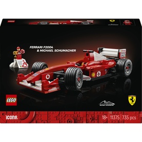 Icons Ferrari F2004 & Michael Schumacher Model Building Set for Adults